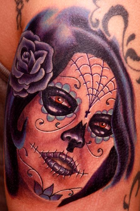 Travis Litke - Day of the Dead Girl in Purple
